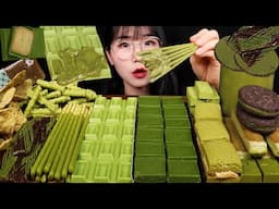 ASMR MUKBANG｜녹차 초콜릿 파티 먹방💚 GREEN TEA CHOCOLATE, RICE CAKE, SNACK