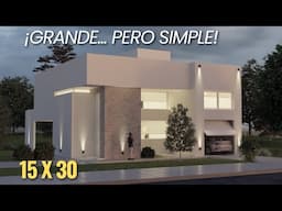 INCREIBLE Diseño de Casa Sencilla. ¡GRANDE... pero SENCILLA!
