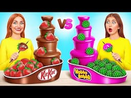 Chocolate Fountain Fondue Challenge | Fantastic Food Hacks by TeenDO Challenge