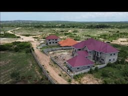 Building in Ghana; Drone view of the changing landscape
