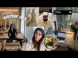 WINTER ARC productive vlog: workouts, studying, cooking, and glow up with me! 🌟