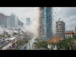 China Now! Super Typhoon Smashes Through City, Wind Destroy Rooftops and Vehicles