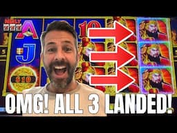 OMG I've never seen this! ALL 3 RAINBOW WILDS LANDED! HUGE WIN on Grand Legends Slot Machine!