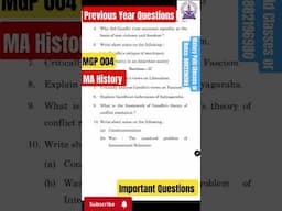 MGP 004 Important Questions with Previous Year |JUNE Exam 2025 |MA History #ignouexam #shortsviral