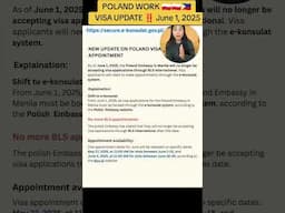 Poland Work Visa Application Appointment in the Philippines Update