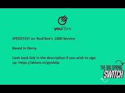 Youfibre 1000 - Derry - Speedtest - Cashback link in description