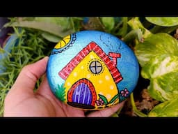 Simple Stone Painting for Beginners | Easy DIY Garden Decor Ideas