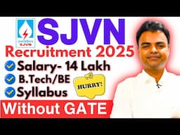 SJVN Recruitment 2025, New Government Job Vacancy After BTech, PSU Vacancy 2025 #govtjobs2025