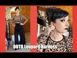 GRWM OOTD: Corp Goth Leopard Harness by CHERRY DOLLFACE