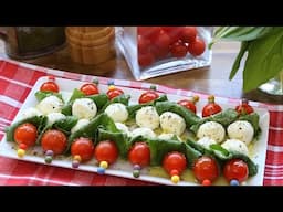Salada caprese no palito