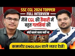 SSC CGL Topper Interview 2024🔥| Rishi Mishra |  CGL में Selection चाहिए? तो ये गलती मत करना