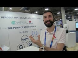 French earworn mic quiets noisy calls! Hear smartest mic at CES put your voice above ambient noise!