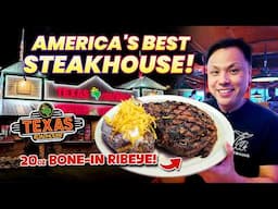 Is this America's #1 Steakhouse?  Texas Roadhouse Bone-in Ribeye Feast!