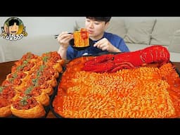 ASMR MUKBANG 직접 만든 랍스터 열라면 김밥 김치 유부초밥 먹방! RAMYEON & KIMBAP MUKBANG EATING SOUND!