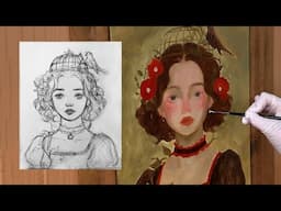 Fairytale Oil Painting 🧚 PT 1: EBAUCHÉ