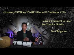 Ends June 30th 2025. Continental US only, please. SVBony SV48P 4" f/6.5 Refractor OTA. READ BELOW.