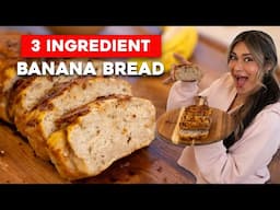 Moist No Egg Banana Bread with Just 3 Ingredients!