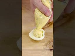 How to fill Deviled eggs the EASY way! #shorts