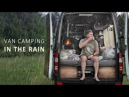I travelled 15,000km to Experience THIS RAINY Van Life in UK | Cabin Van with Fireplace & Cozy ASMR