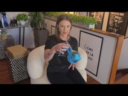Catie Unboxes Aqua Blue 6 Inch High Heel Mule Platform Shoes With Support Bridge