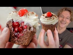 На одном остановиться невозможно! ШОКОЛАДНЫЕ КАПКЕЙКИ с вишней 🍒 простой рецепт мини торт Черный лес