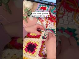 Join As You Go Granny Square Blanket | Easy Crochet Technique #crochetblanket #grannysquare