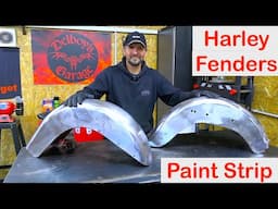 Harley Heritage Softail :- Fenders Full Paint Strip  ( Paint :- Day 2 )