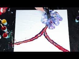 Painting with a hair dryer and sunset colors!