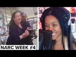 drunk grocery store Karen goes NUTS when slammed into GRAPES