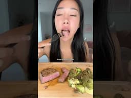 Steak Mukbang ❤️ #dinner #mukbang