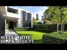 Modern Luxury House Architectural Design Featured Manicured Hedges Landscaping