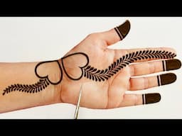 New Easy Simple Heart ♥️ Shape Mehndi Design | Stylish Mehndi Design |Easy Front Hand Mehndi design