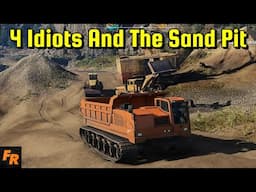 4 Idiots Building Get Stuck In The Sand - RoadCraft