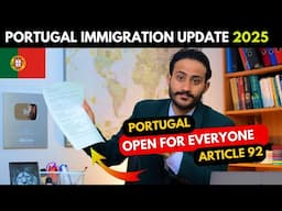 Portugal Immigration Open For Everyone Article -92 || Portugal Article-92 TRC Explained
