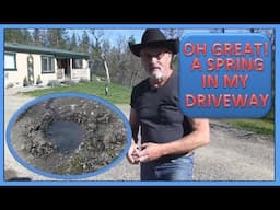 OH GREAT! A SPRING ON MY DRIVEWAY