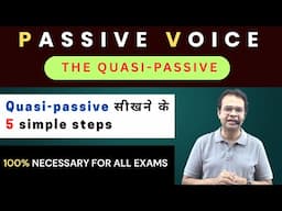 Quasi-passive voice| English grammar By Shyam Sharma Sir, Mukherjee Nagar, Delhi #ssccgl #cpo #nda
