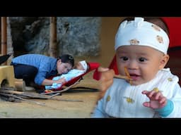 peaceful life of young single mother and cute baby, upgrade clean up the hideout