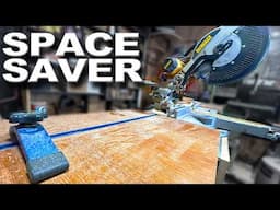 Space-Saving Mobile Miter Saw Station for Small Workshops