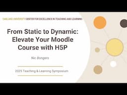 From Static to Dynamic: Elevate Your Moodle Course with H5P