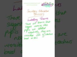 Labelling theories in education - A-Level Sociology revision! #alevelsociology #sociologyrevision