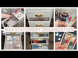 HOW I ORGANIZE MY STATIONERY WITH IKEA, AMAZON AND DOLLAR STORE *2025*  || THE SUNDAY DIARIES