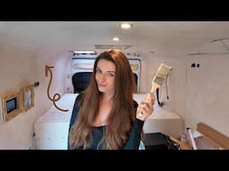 Painting a FAUX Lime Wash on my Camper Walls ( + DIY Custom Fan Framing )
