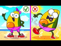 WARNING: Be Careful , It’s Hot! Beach Hacks 🔥 What Is Hidden in the Sand 🏖😨