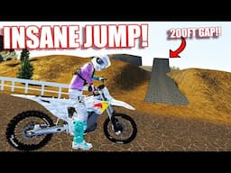 NEW 200FT JUMP OVER A CANYON IN MXBIKES!?