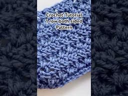 Crochet tutorial 1 row both sided pattern @CrochetByNora