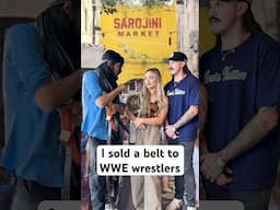 Selling belts to Liv Morgan and Dominic Mysterio!