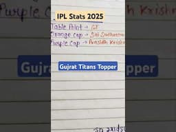 IPL Stats 2025 #ipl #ipl2025 #gujrattitans