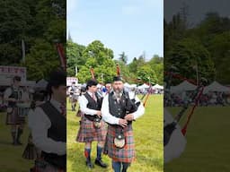 Blairgowrie #pipeband afternoon #march off at 2025 Strathmore #highlandgames in #scotland #shorts