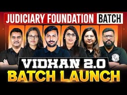 Judiciary Foundation Batch 2025-26 🔥| VIDHAN 2.0 | Judiciary Exam Preparation | Law Wallah