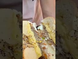 Trying Liberty Bagels in New York! 🗽🥯 #nycfood #bagel #newyork